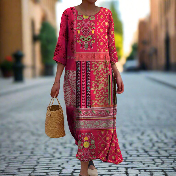 Adeline™ - Flowing Ethnic Dress