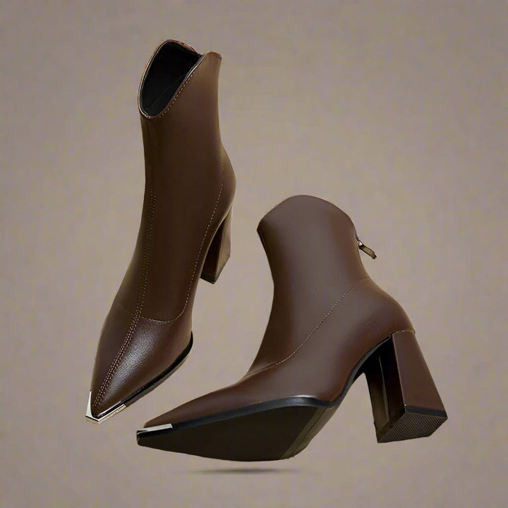 Wiltrud | Comfortable Leather Heels for All Day